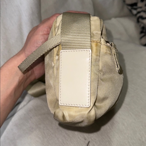 Prada Milano Tan Nylon Crossbody Bag long adjustable strap silver hardware - Picture 6 of 15